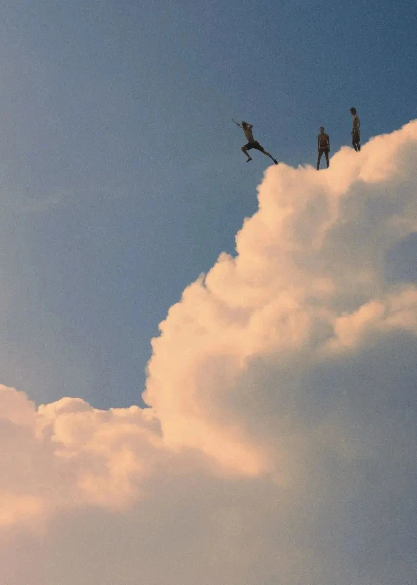 Whimsical Cloud People Canvas Wall Art Print – Modern Décor Canvas Wall Art Qst 19 20x30cm Unframed