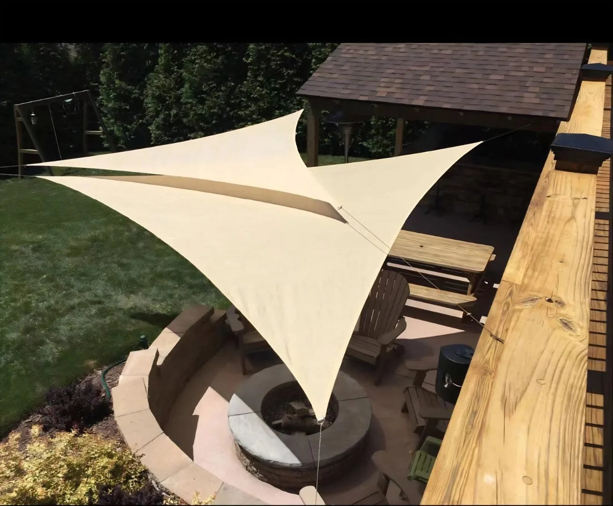 Waterproof Triangle Sail Tarp Sun Shade Canopy for Camping Sun Shade Canopy Qst