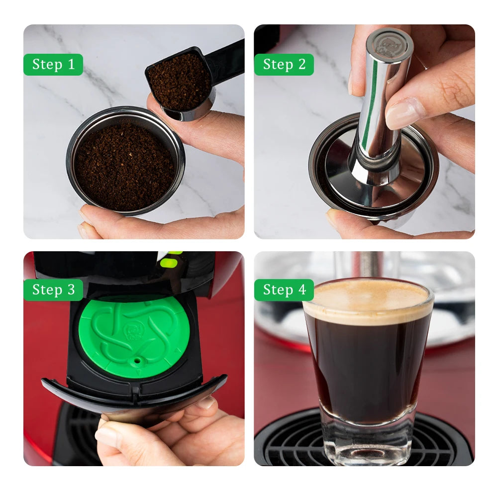 RECAFIMIL Coffee Tamper – Capsule & Portafilter Press Coffee Tamper Qst