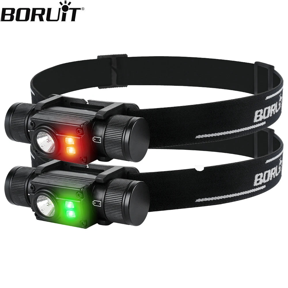 BORUiT HP500 LED Headlamp 1000LM 7-Mode USB-C Rechargeable IPX6 LED Headlamp Qst