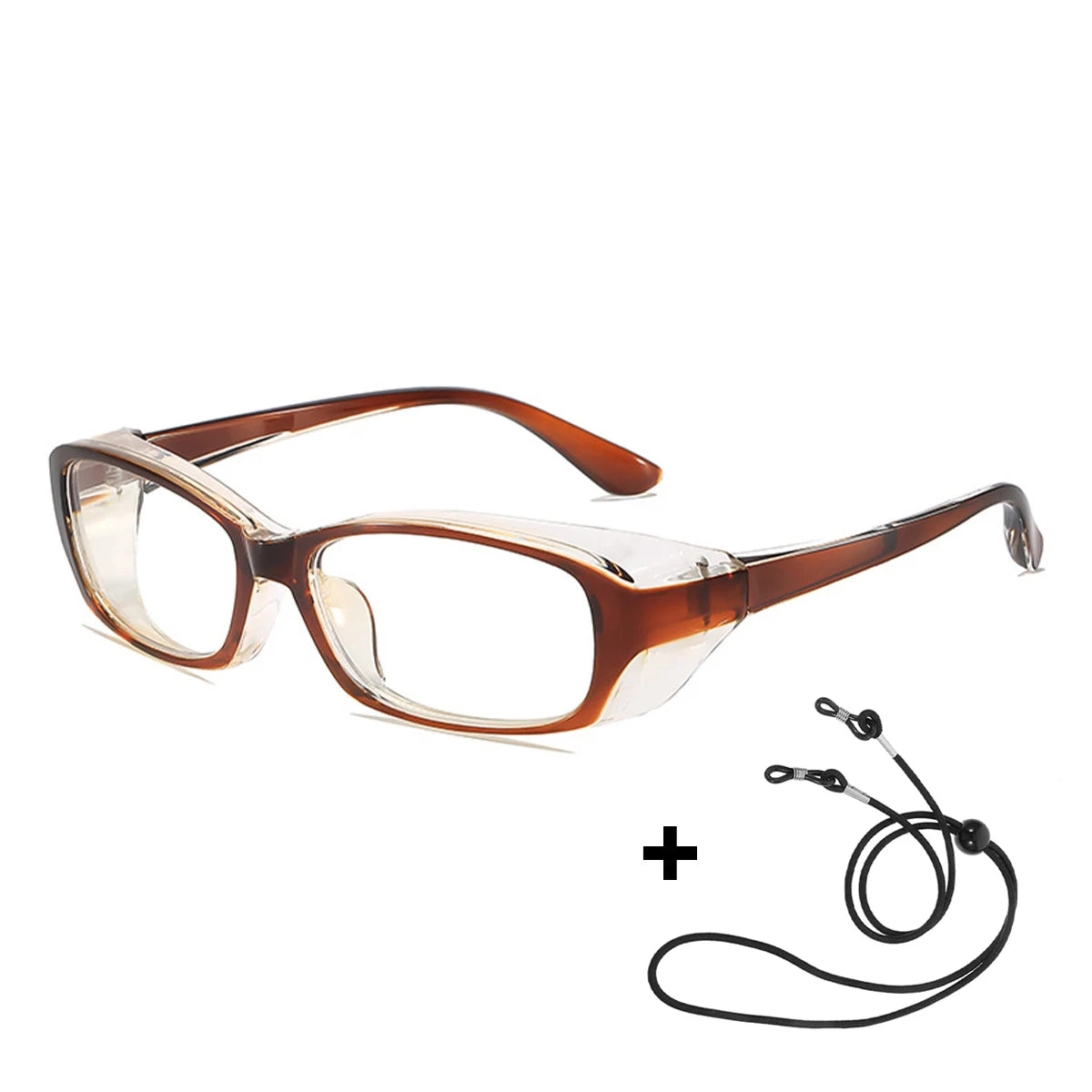 VOPHA Anti-Fog Safety Glasses with Side Shield | HM8 Safety Glasses Qst Brown