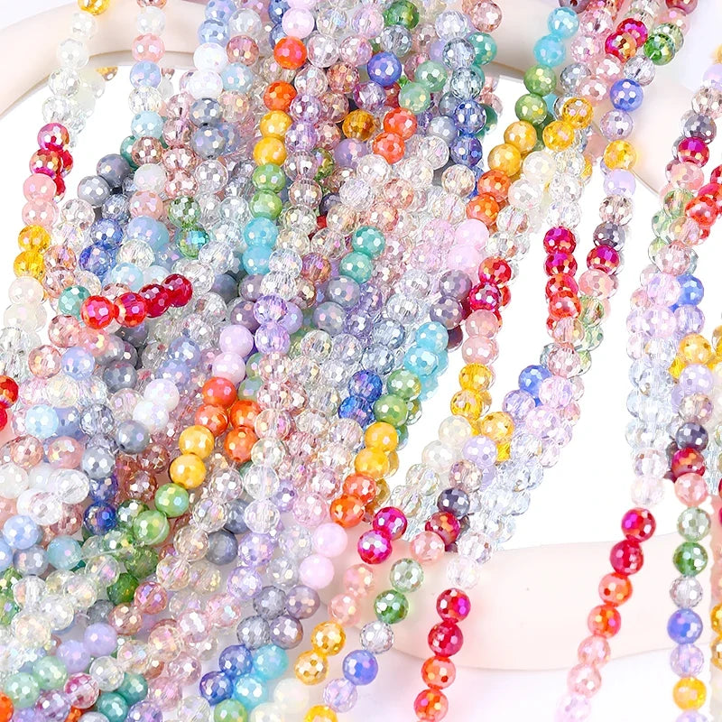 Crystal Faceted Disco Ball Glass Beads for Jewelry Making Jewelry Making Beads Qme