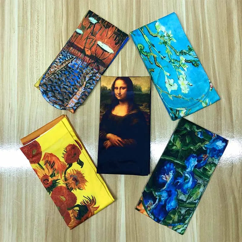 Van Gogh Art Print Thigh High Stockings – Starry Sky & Sunflower Thigh High Stockings Qme