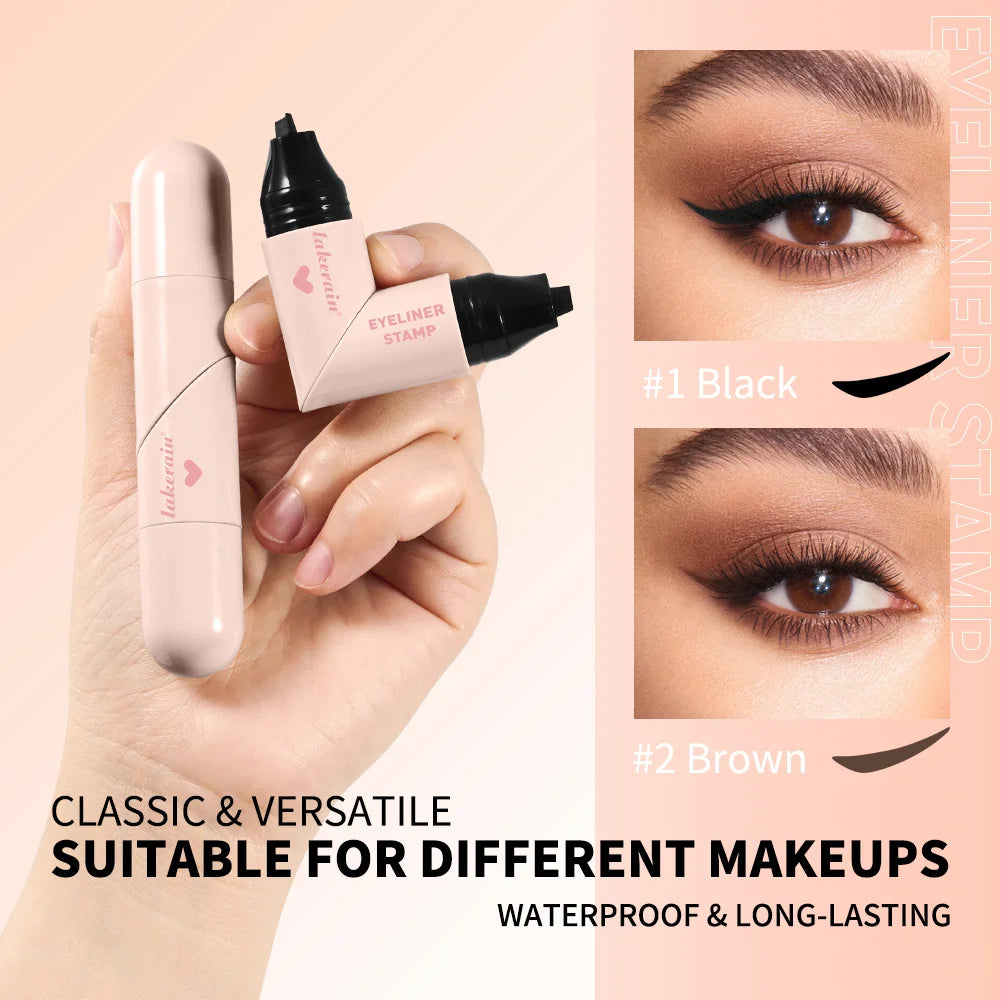 Heart Stamp Eyeliner Pen – Dual-Ended Waterproof Eyeshadow Eyeliner Pen Qst