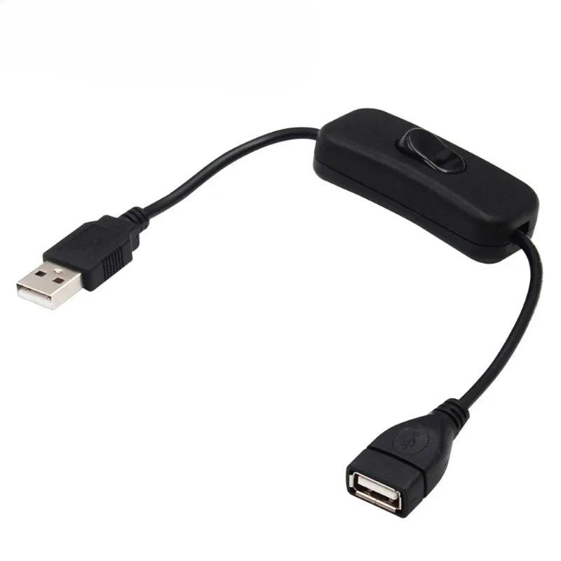 USB Extension Cable with On/Off Toggle Switch – 28cm 7-Pack USB Switch Cable Qme