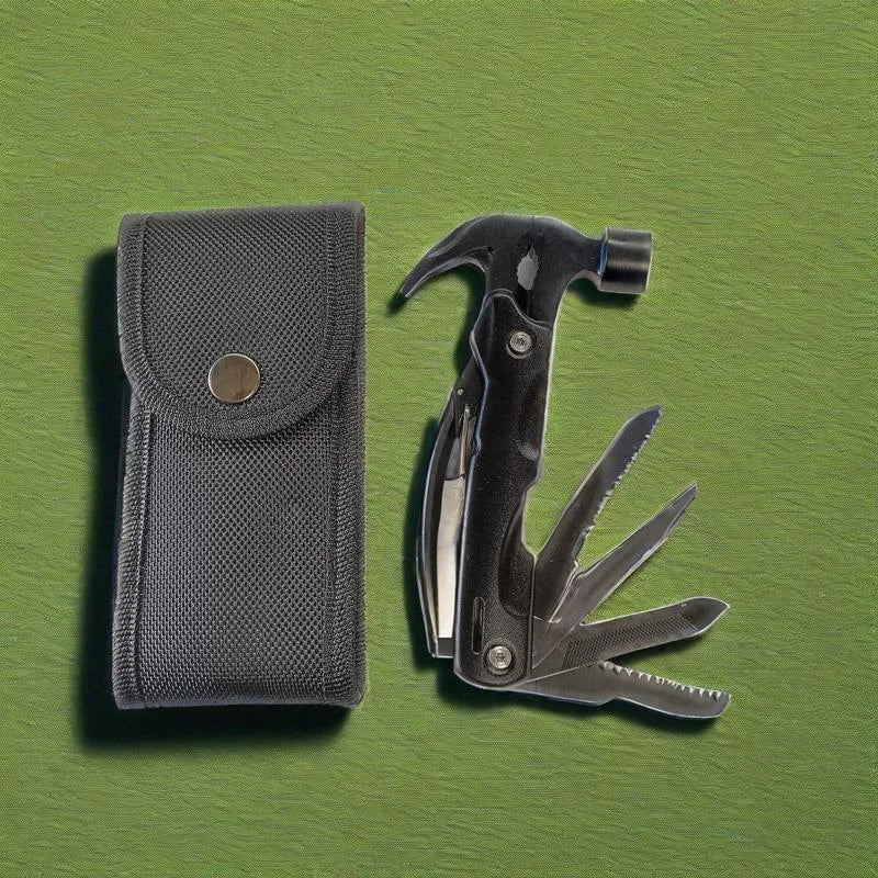 12-in-1 Multitool Hammer – Compact Gift for Men, Dad & Campers Multitool Hammer Qst black 300-499g