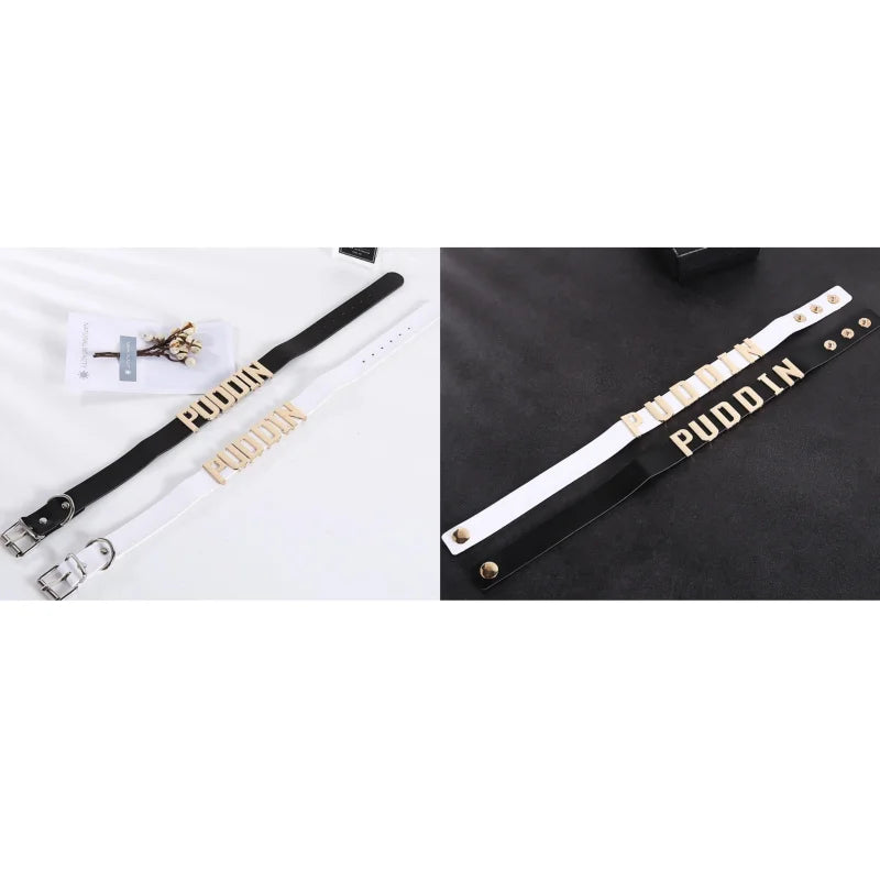 Leather Puddin Choker Cosplay Collar – Punk Necklace Cosplay Choker Collar Qme