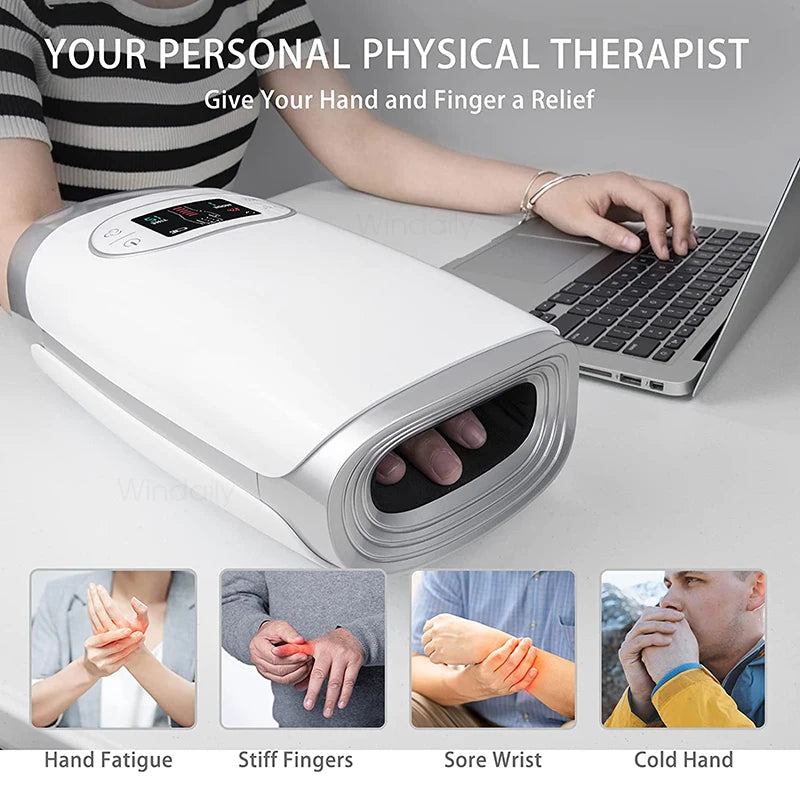 Windaily Wireless Hand Massager – Heat & Air Compression Hand Massager Device Qst