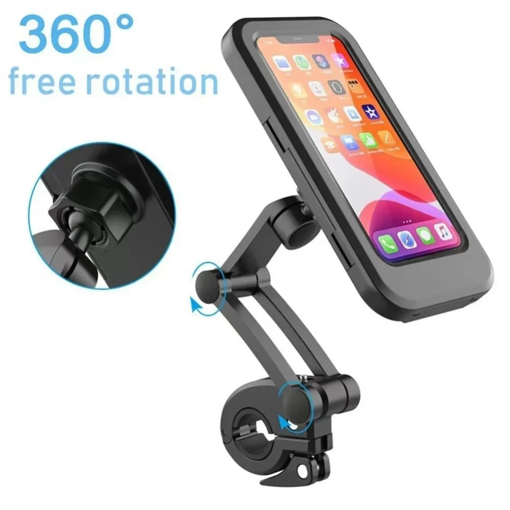 Waterproof Motorcycle Phone Holder 360° Rotating Magnetic Mount Motorcycle Phone Mount Qme