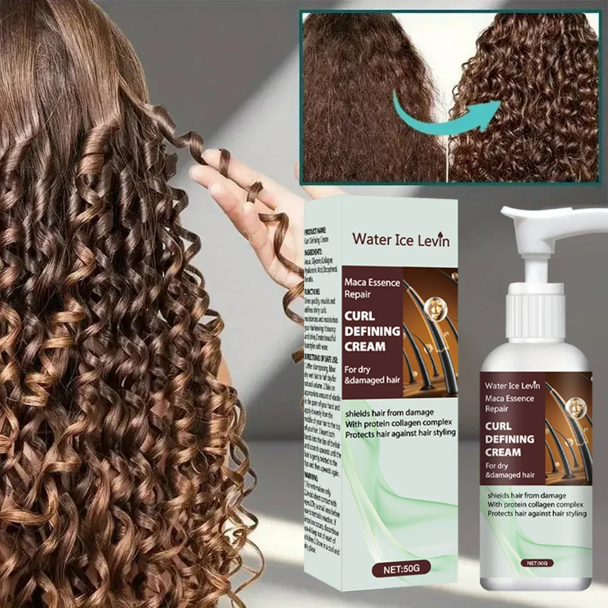 Maca Essence Curl Defining Cream – Keratin & Collagen Curl Defining Cream Qme