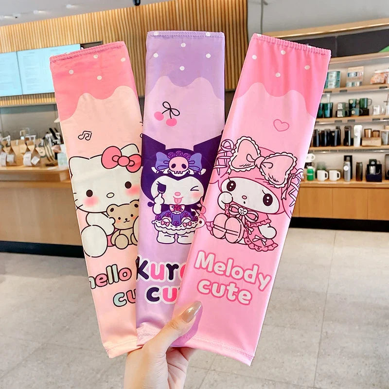 Hello Kitty Kuromi UV Sun Protection Arm Sleeves – Cooling UV Arm Sleeves Qme