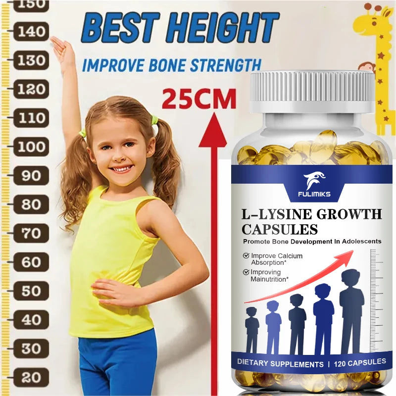 Fulimiks L-Lysine Capsules – Immune & Connective Tissue Support Amino Acid Supplement Qst