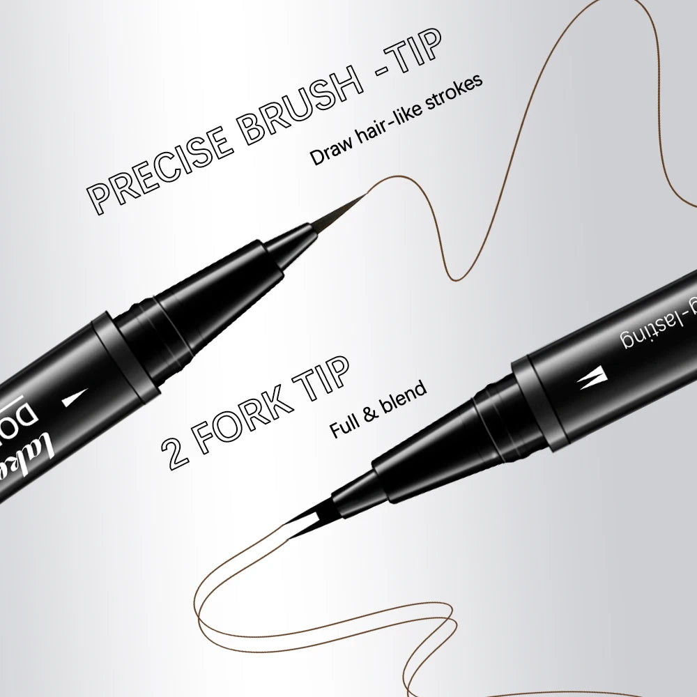 Double-Headed Liquid Eyebrow Pencil – Waterproof & Long-Lasting Liquid Eyebrow Pencil Qst