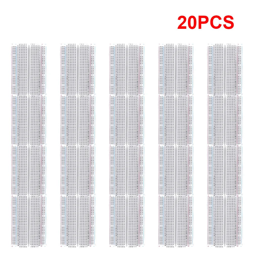 Solderless Mini Breadboard 400 Tie Points – Spliceable PCB Board Solderless Breadboard Qme 20PCS