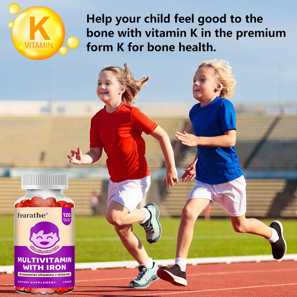 Kids Multivitamin Capsules – A, C, D3, Zinc & B-Vitamins Kids Multivitamin Supplement Qst