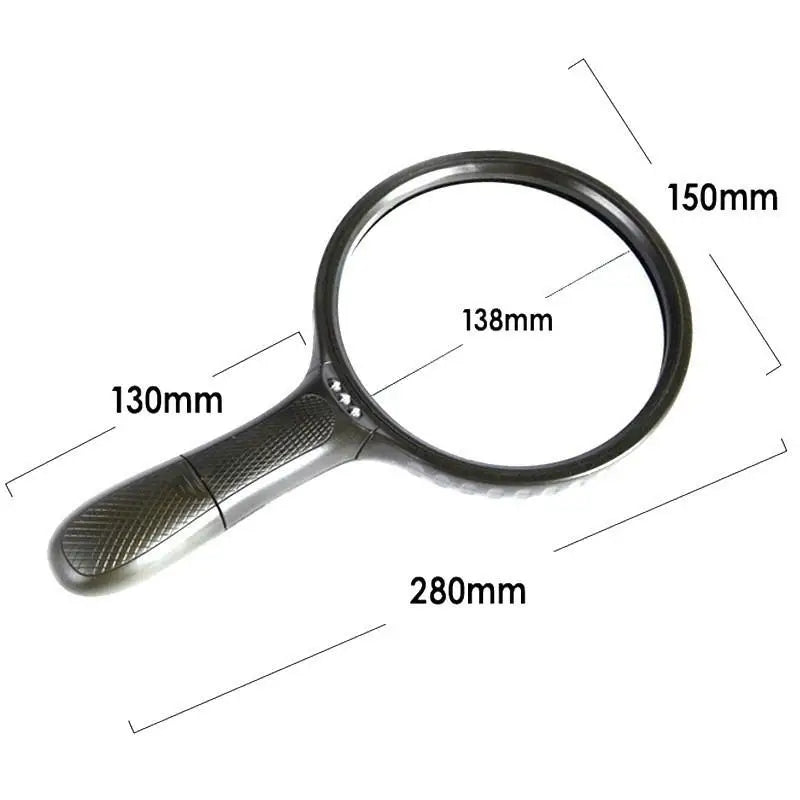 HD Reading Magnifier with 3 LED Lights – Extra Large Lens LED Reading Magnifier Qme 1pcs