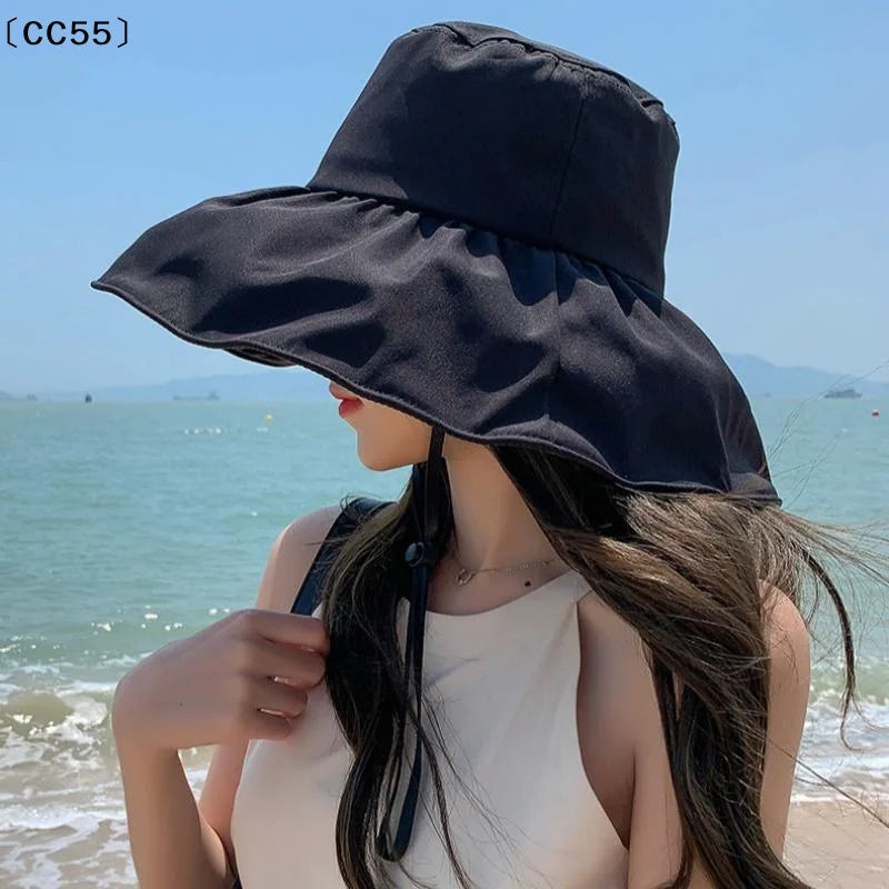 Women's Wide Brim Sun Hat – Breathable Fisherman Cap Wide Brim Sun Hat Qst