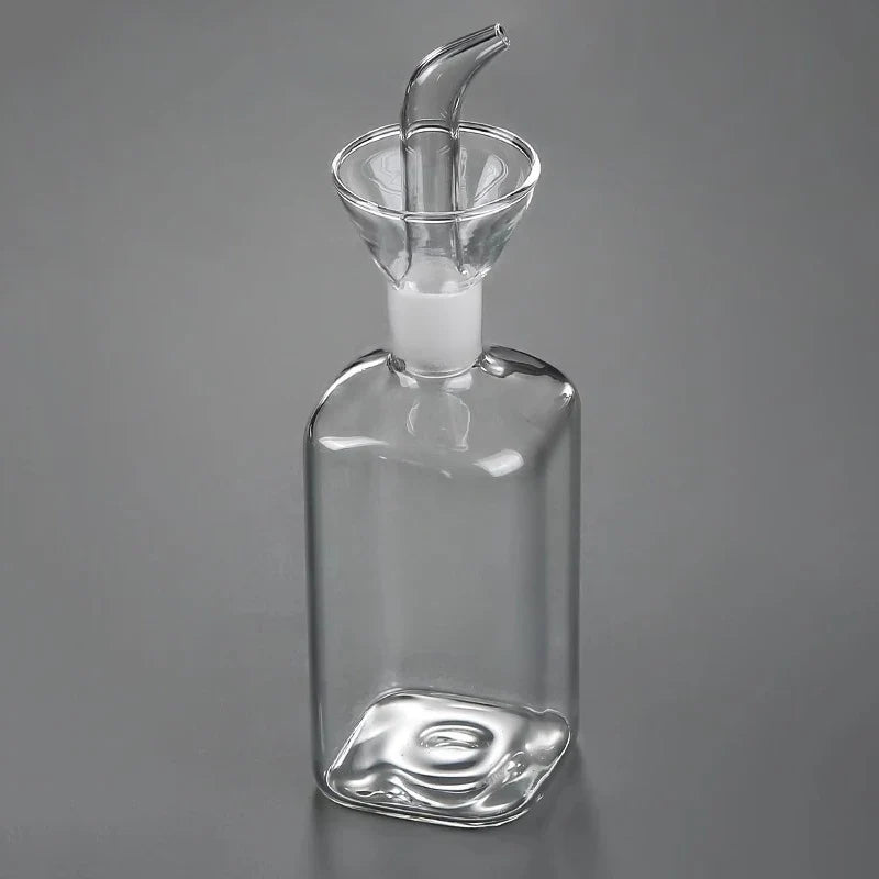 Borosilicate Glass Oil & Vinegar Pot – Leak-Proof Dispenser Oil & Vinegar Dispenser Qme M