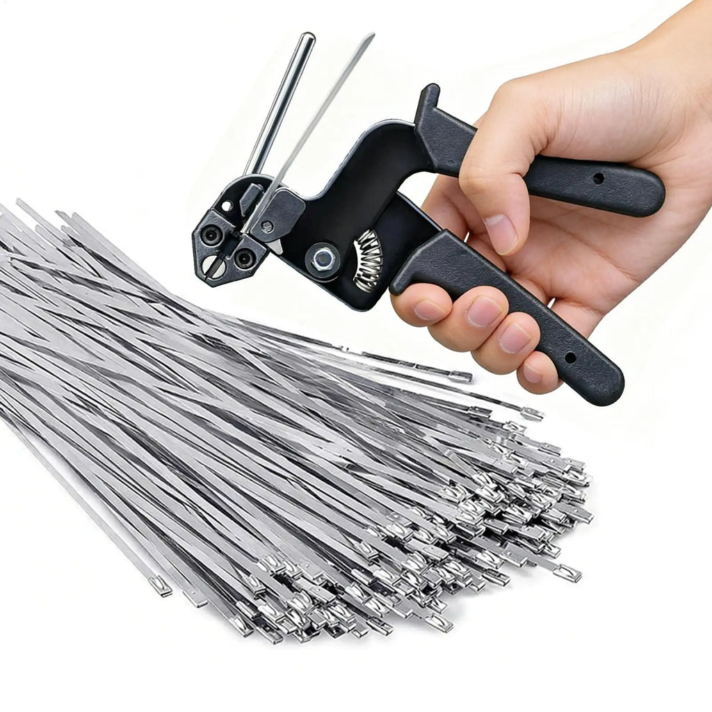 100-Pack Heavy Duty Stainless Steel Metal Zip Ties Self-Locking Metal Cable Ties Qme China Mainland