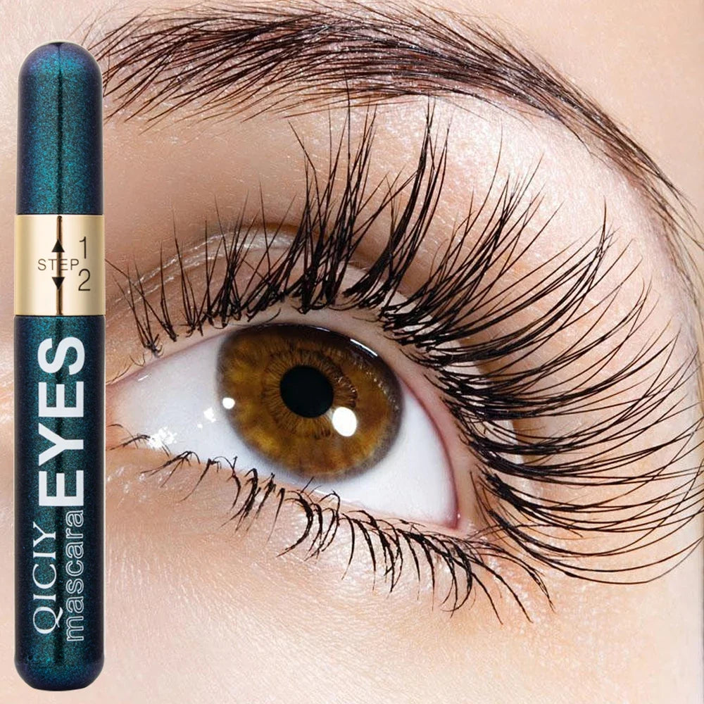 Slim Curly Black Waterproof Mascara – Long-Lasting Makeup Waterproof Mascara Qme 1PCS