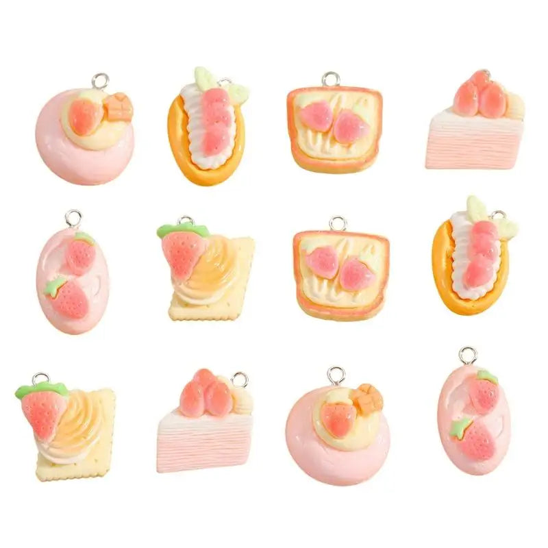 Strawberry Cake Resin Cartoon Charms – 10 DIY Designs DIY Resin Charms Qme
