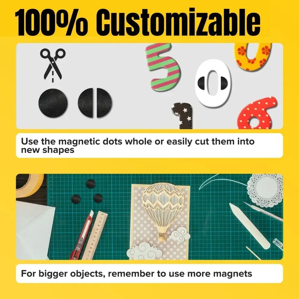 Self-Adhesive Magnetic Sheets | DIY Crafts & Fridge Décor 10pk Adhesive Magnetic Sheets Qme