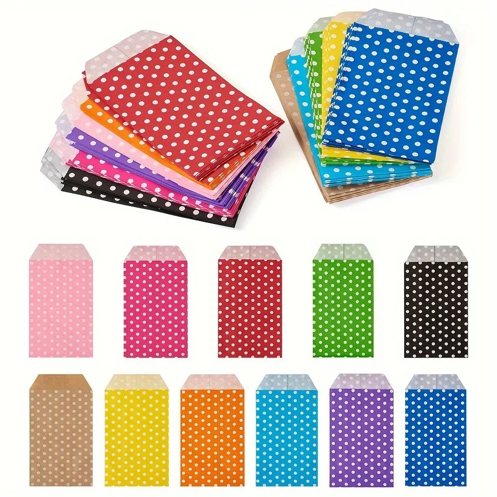 White Polka Dot Paper Gift Bags No Handle – Party & Wedding Paper Gift Bags Qme