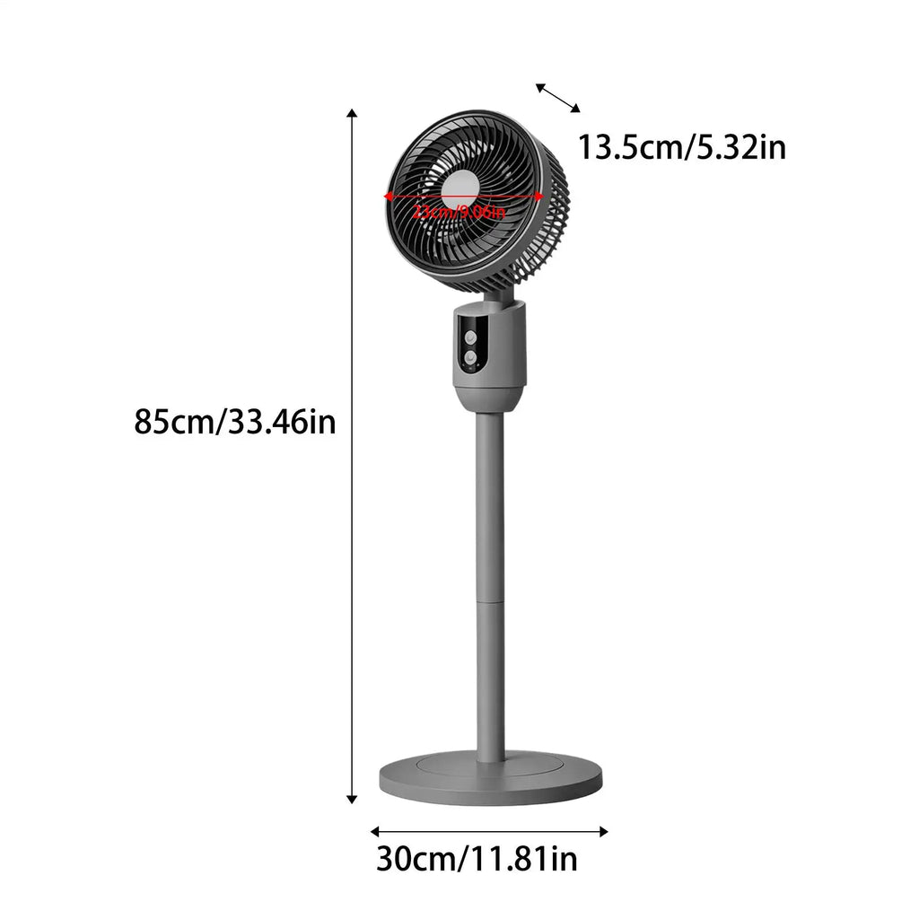 Qme 3-Speed Quiet Oscillating Floor Fan – Height Adjustable Oscillating Floor Fan Qme