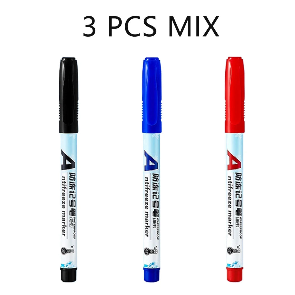 Antifreeze Oily Marker Pens – Quick Dry Waterproof Non-Toxic Waterproof Marker Pens Qme 3 Colors Mix