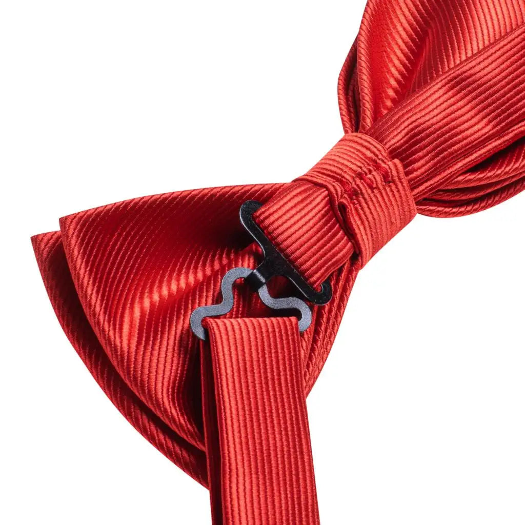 Men's Silk Jacquard Bow Tie, Pocket Square & Cufflinks Set Bow Tie Gift Set Qme