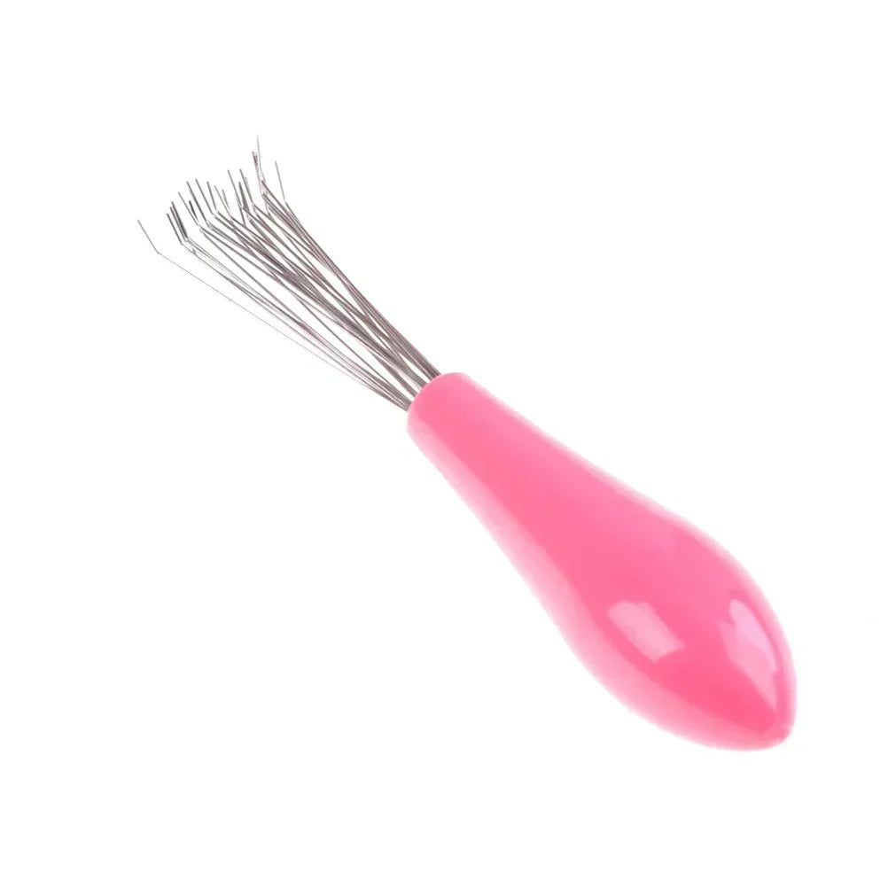 Hair Brush Cleaner Tool – Metal Comb & Bristle Detangler Hair Brush Cleaner Qme Red