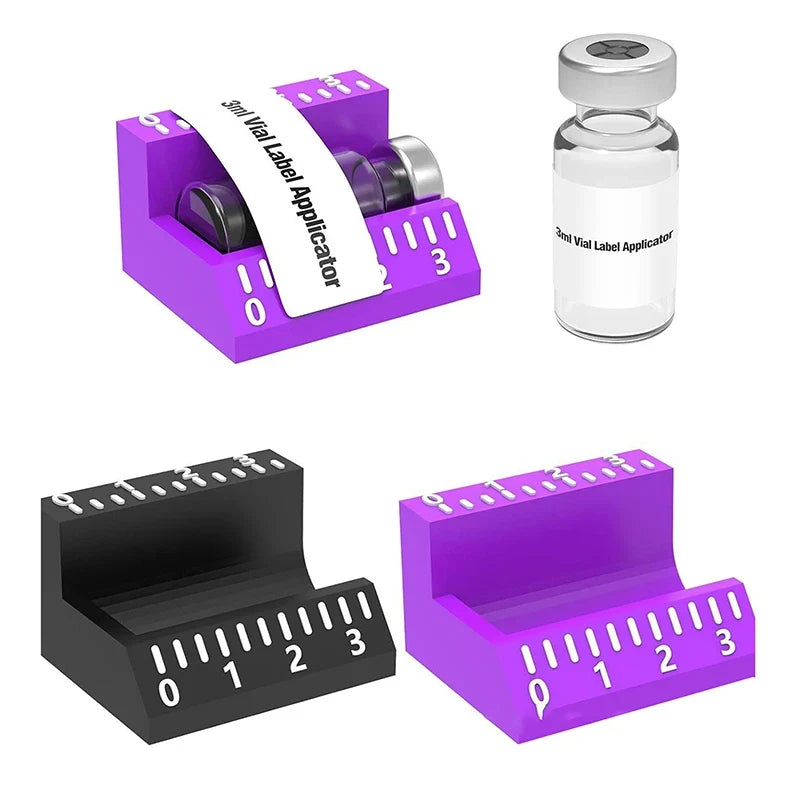 Vial Label Applicator – Reusable Sticker Alignment Tool for 3ml & 10ml Label Applicator Tool Qme