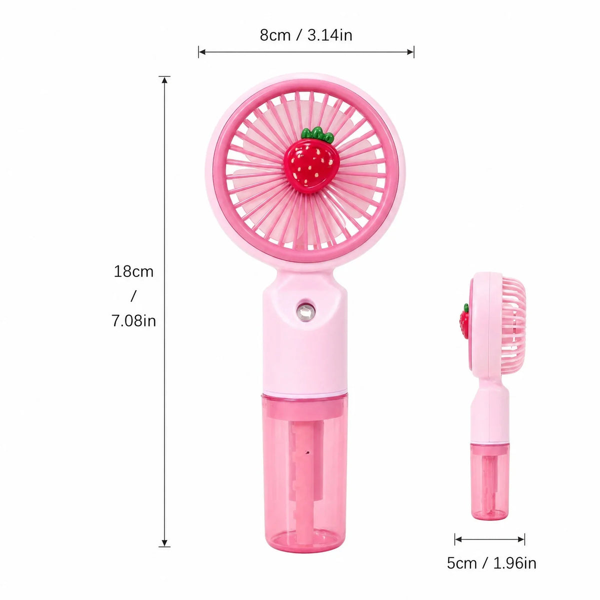Cute Cartoon Fruit Handheld Misting Fan | 3 Speed Settings Handheld Misting Fan Qme