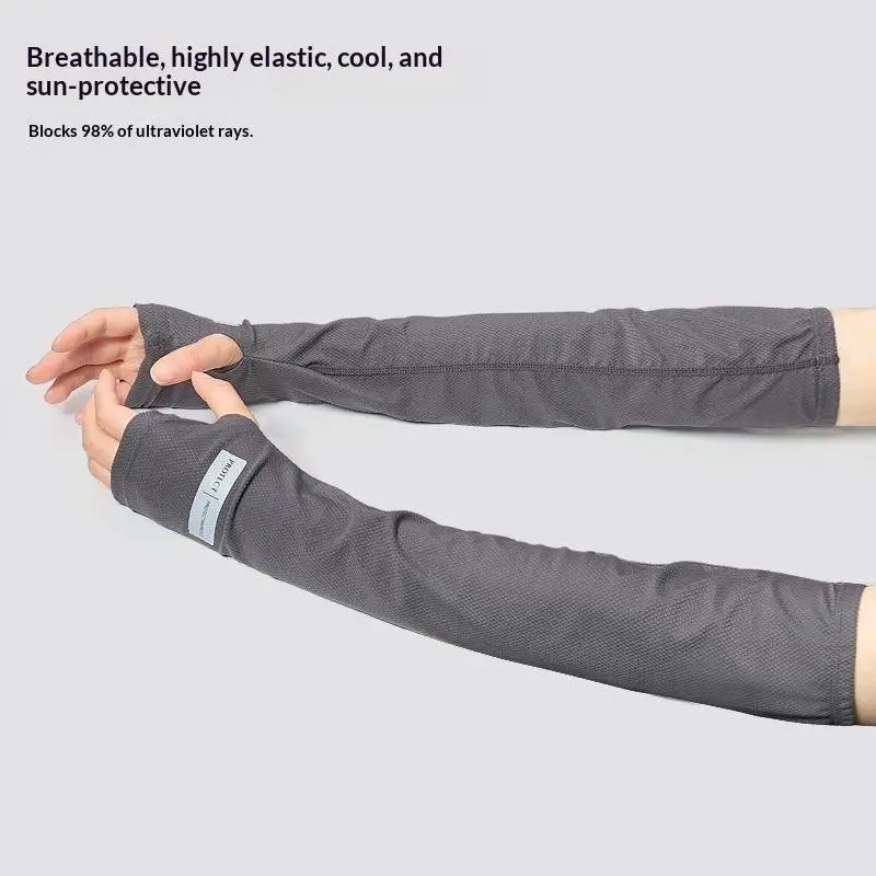 Ice Silk UPF 50+ Sun Protection Face Mask & Arm Sleeves Sun Protection Sleeve Qst A3