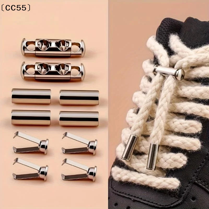 10Pcs Alloy Spring Cord Locks – Adjustable Drawstring Stoppers Cord Lock Set Qst