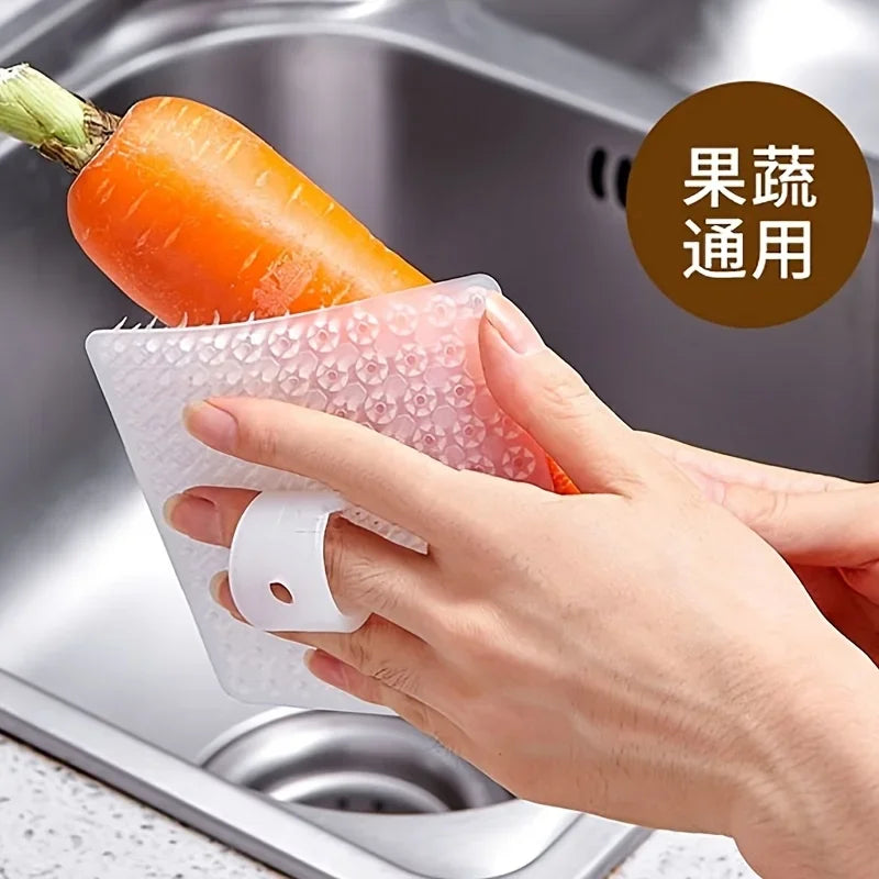Flexible Fruit & Vegetable Cleaning Brush | Kitchen Scrubber Produce Cleaning Brush Qme