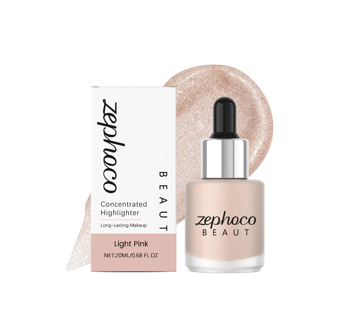 Zephoco Multi-Color Cream Highlighter – High Pigment, All Skin Tones Cream Highlighter Qst Light Pink