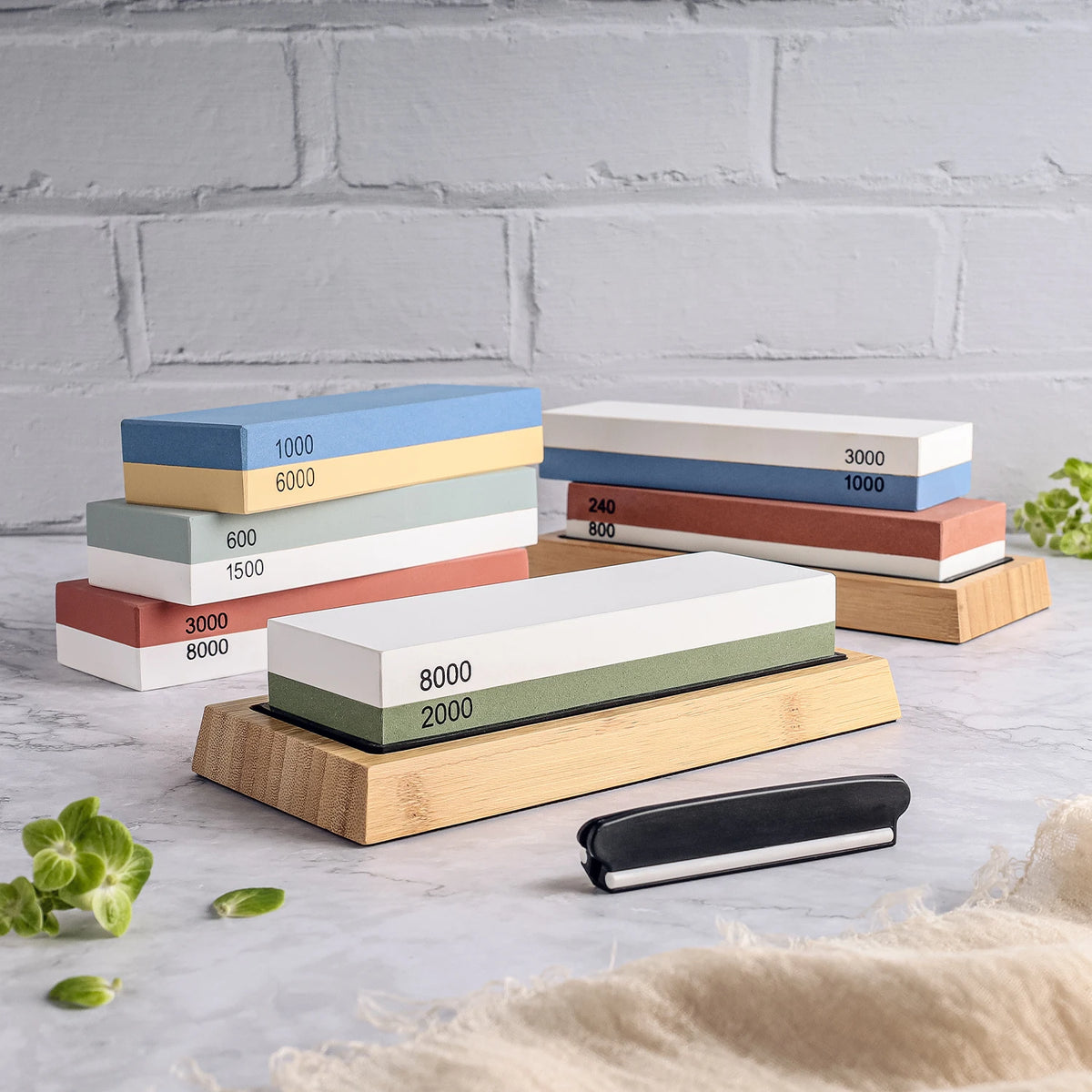 Grandsharp Dual-Grit Whetstone Knife Sharpening Stone Whetstone Sharpener Qst