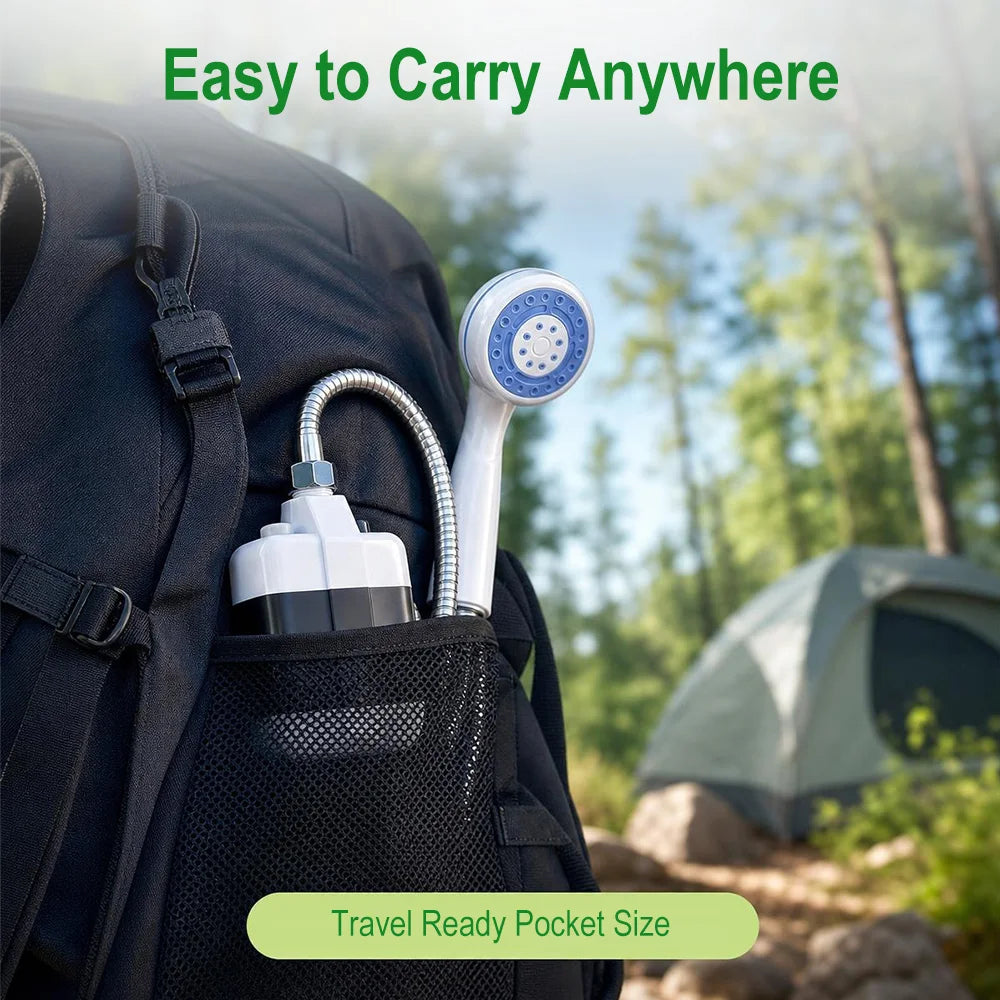 Portable Electric Camping Shower Pump – USB Rechargeable Camping Shower Pump Qst