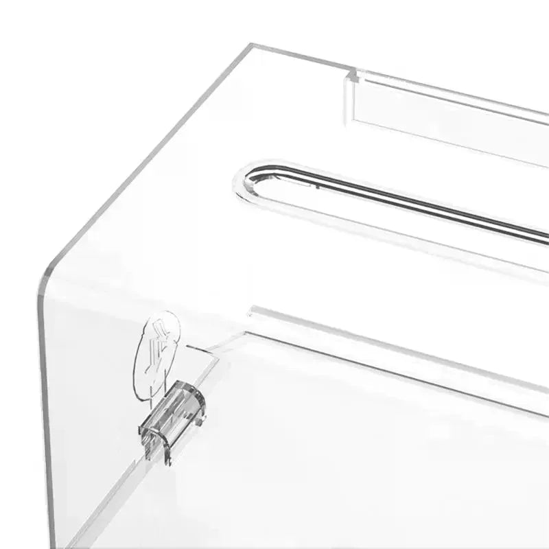 Acrylic Suggestion Box with Lock & Sign Holder | Ballot Box Suggestion Box Qme