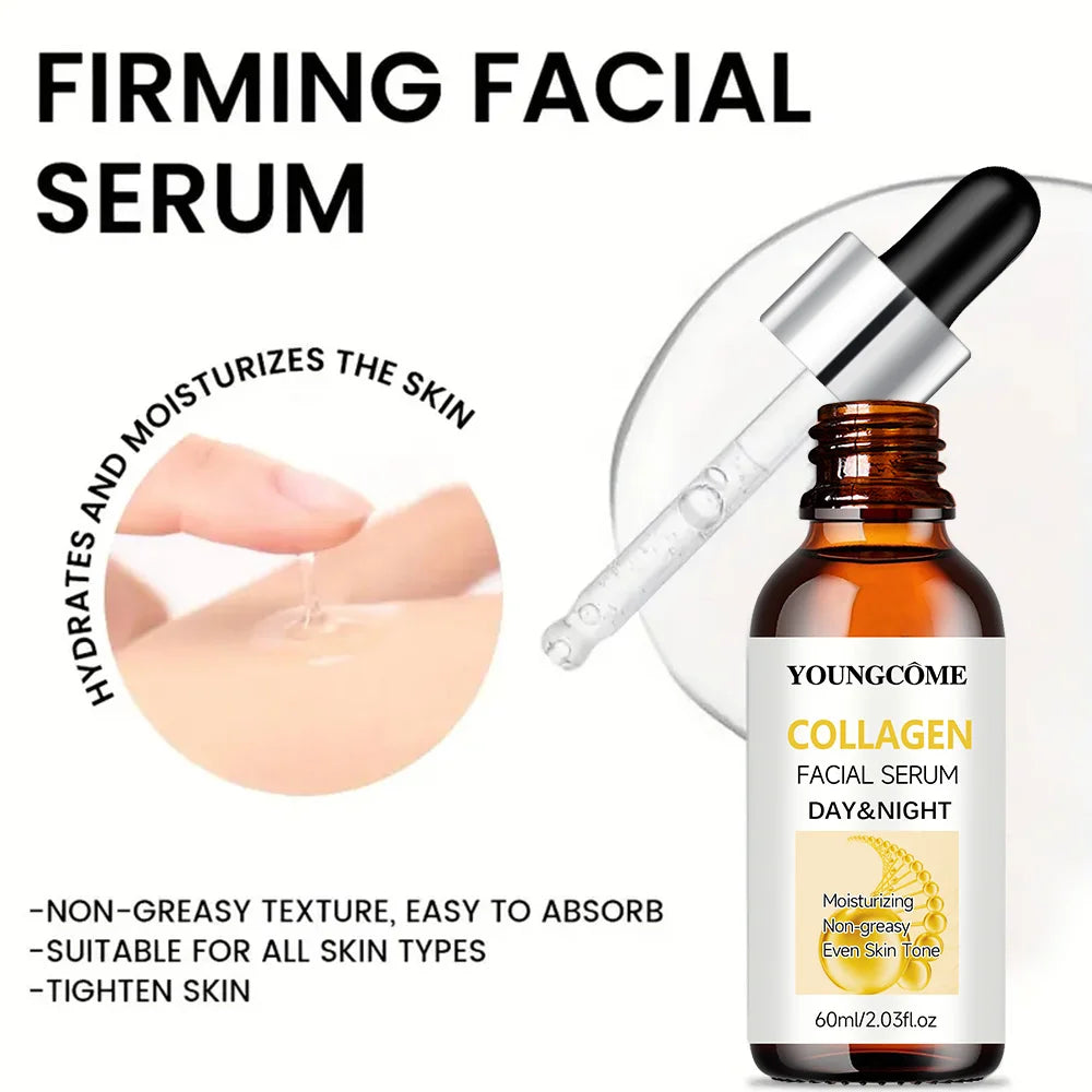 YOUNGCOME Collagen Facial Serum – Firming & Brightening Essence Collagen Face Serum Qst