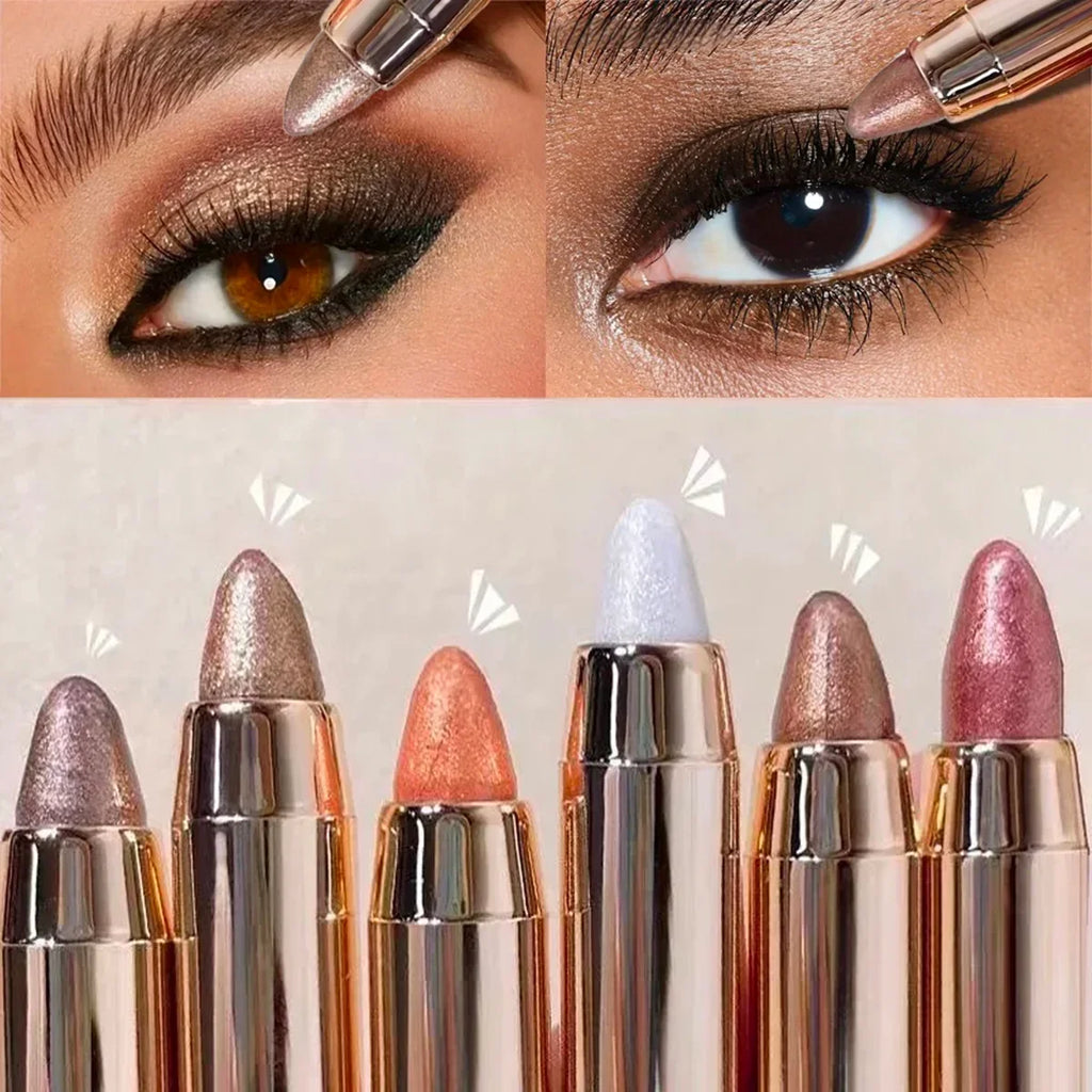 Double-Ended Eyeshadow Stick | Waterproof Matte & Glitter Eyeshadow Stick Qme