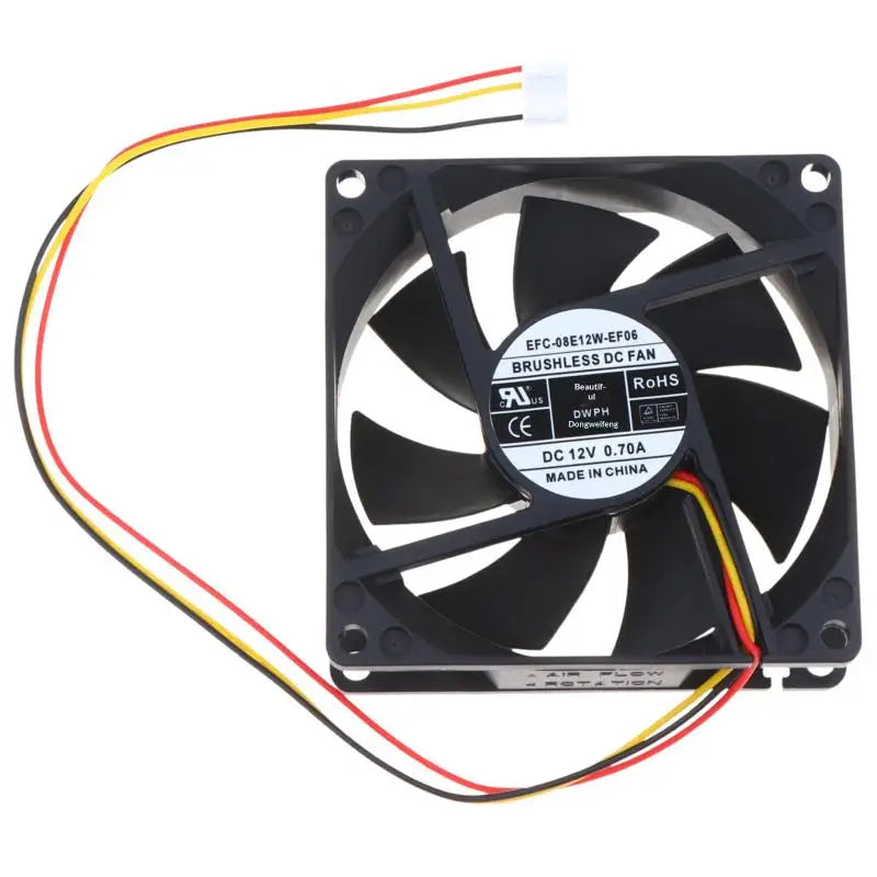 80x80x25mm 12V 3-Wire Server Cooling Fan EF06 EF07 Server Cooling Fan Qme