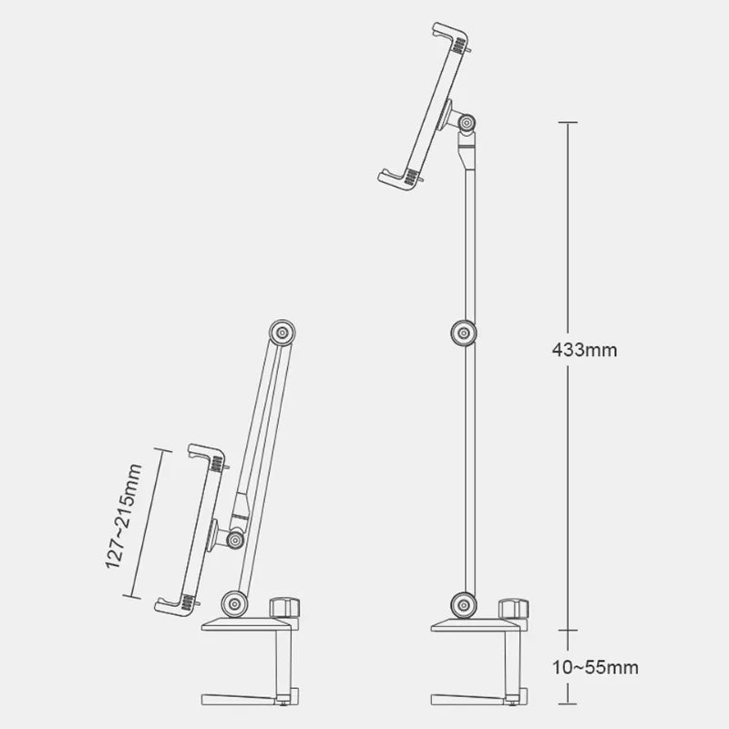 Rotating Long Arm Tablet & Phone Stand – Aluminum Alloy Mount Tablet Phone Stand Qme