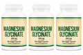 Magnesium Glycinate 400mg Vegan Capsules – 180 Count Mineral Supplement Qst 3bottles
