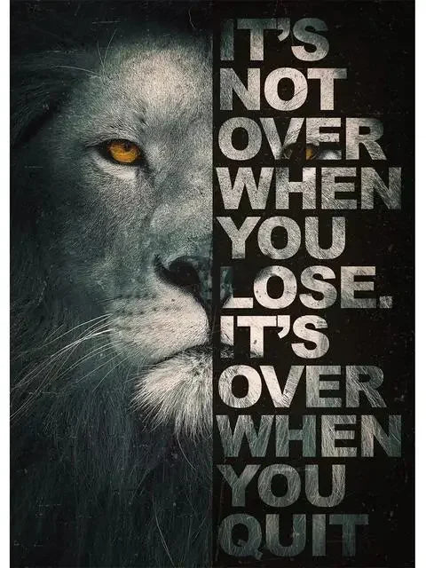 Inspirational Lion Quote Canvas Print – Motivational Wall Art Canvas Wall Art Qst P10 30x40cm Unframed