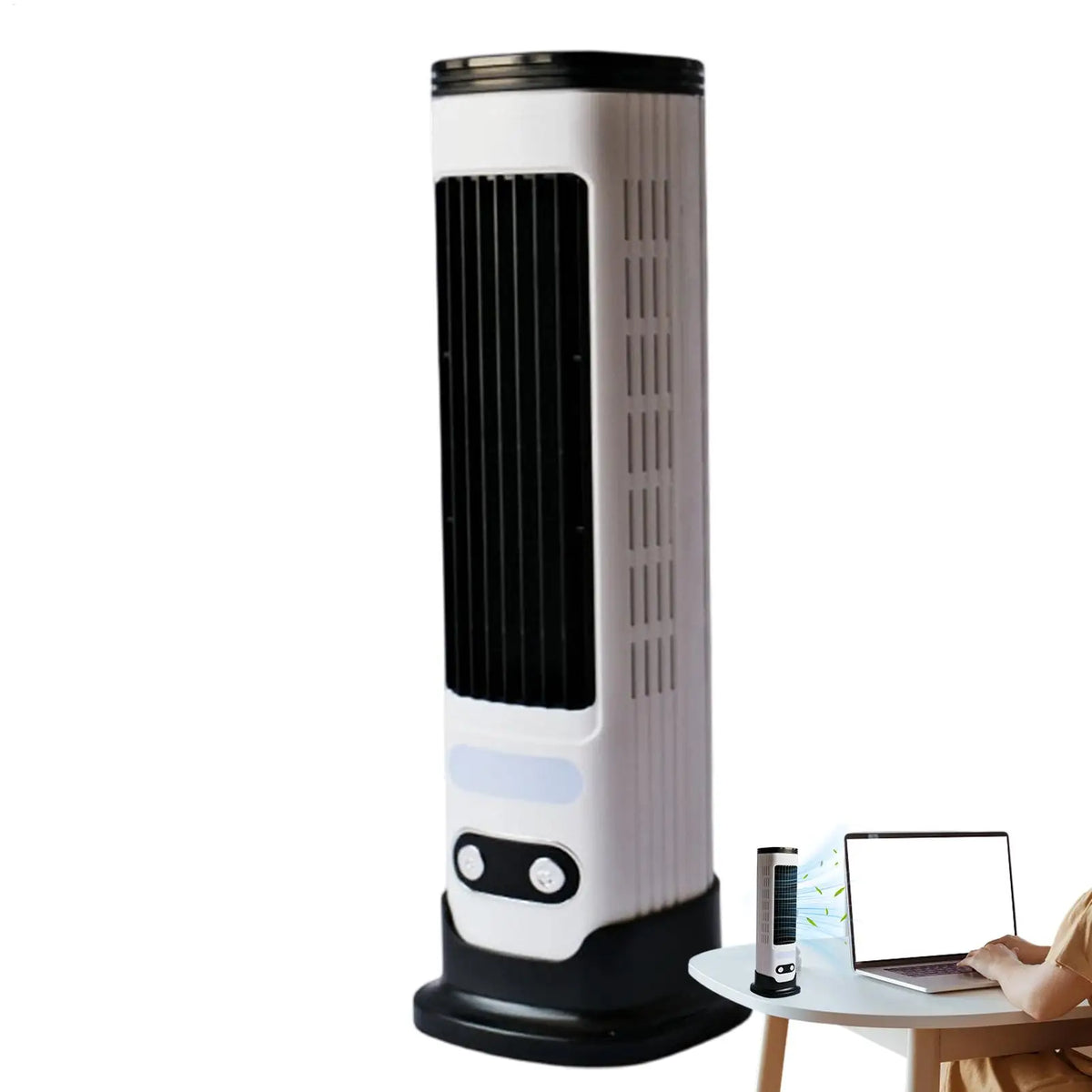 Vertical Tower Fan 5-Speed USB Rechargeable Portable Floor Fan Portable Tower Fan Qme