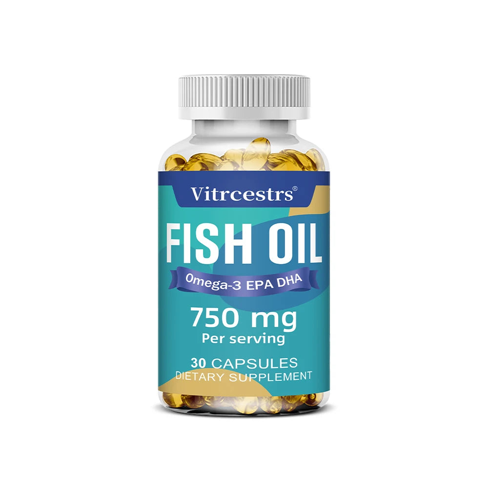 Kenofor Fish Oil Omega-3 750mg – Non-GMO Dietary Supplement Omega-3 Supplement Qst 30count-1 bottle
