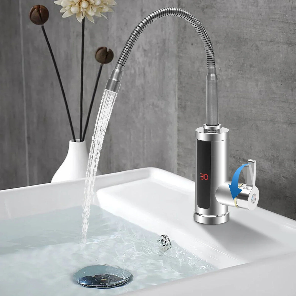 ZARTSEN Tankless Electric Hot Water Faucet 220V 3000W Instant Heat Electric Water Faucet Qst Type 1 AU