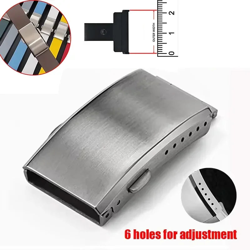 Watchdives Folding Safety Clasp 18/20/22mm Silver Stainless Steel Watch Clasp Qme